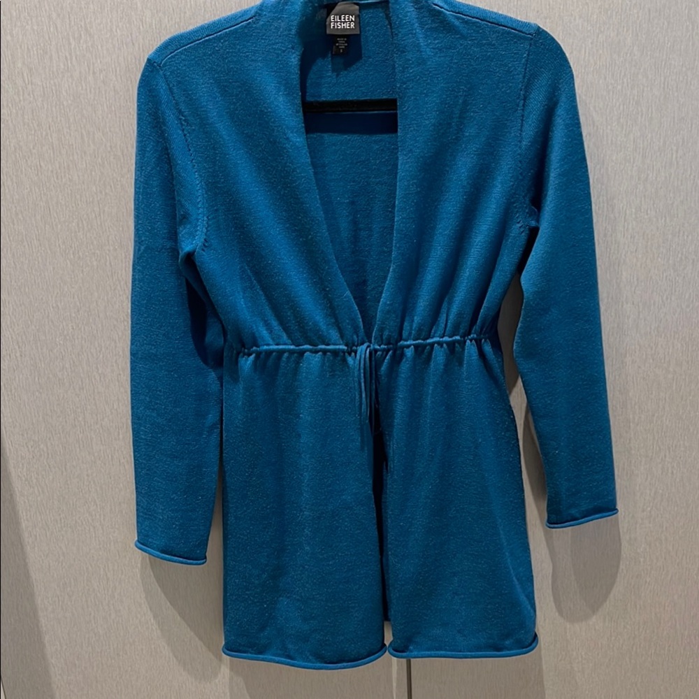 Eileen Fisher Blue Open Cardigan